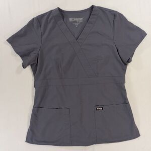 Grey’s Anatomy By Barco Gray Women's Scrub Size Medium Adjustable Back